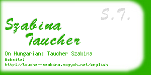 szabina taucher business card